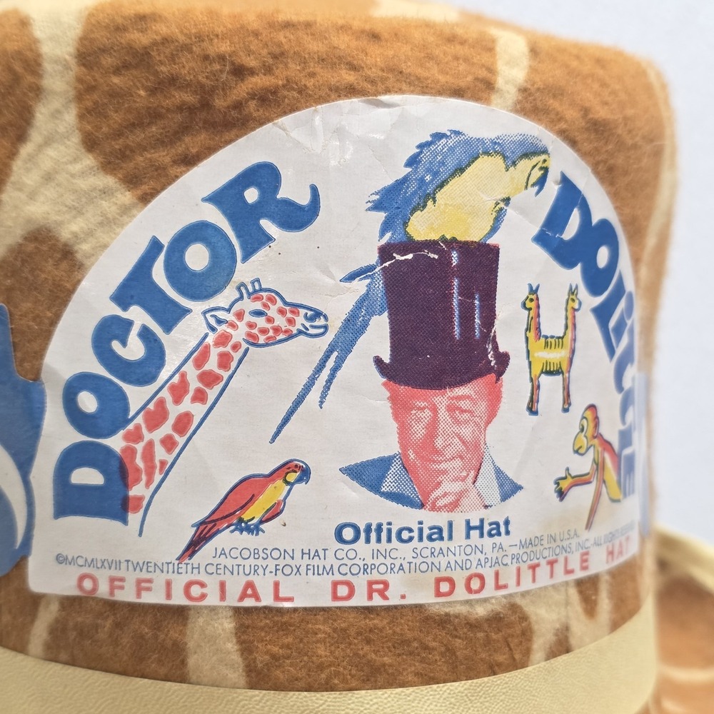Vintage 1967 Jacobson Doctor Dolittle Official Giraffe Top Hat - Picture 4 of 11